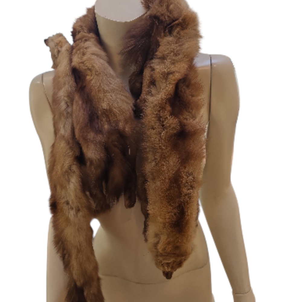 3 Vintage 1930's/40's Red Fox Fur Triple Stoles - Picture 12 of 16